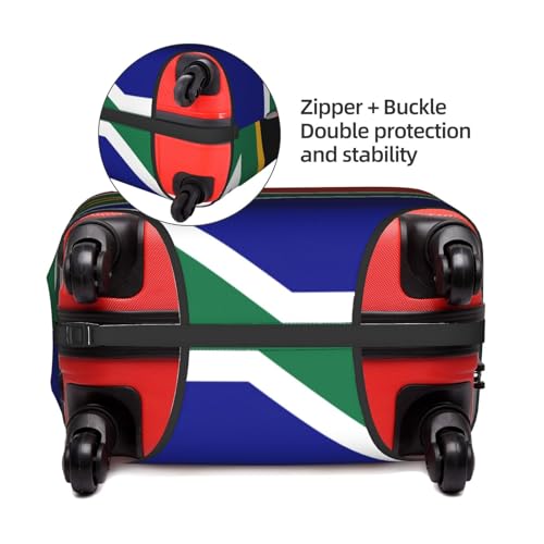 South African Flag Print Travel Elastic Suitcase Luggage Baggage Cover Protector, Washable And Anti-Scratch4