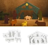 Materiale di alta qualità: gli stampi per presepe sono realizzati in silicone resistente e flessibile; facili da pulire e riutilizzabili per progetti multipli
