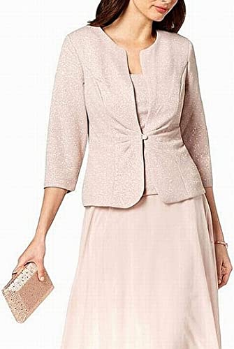 Image of Alex Evenings Women's Tea Length Jacket Dress, Perfect for Weddings, Formal Events (Petite and Regular Sizes)