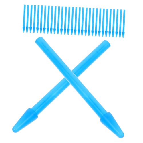 Alipis 50pcs Grinding Rod Test Tubes with Lids Mixing Tools for Resin Mini Bottles with Lids Resin Supplies Smooth Writing Pens Blue Pens Stir Sticks Storage Tubes Sky-Blue Plastic