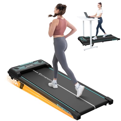 CITYSPORTS Tapis de Course Électrique Inclinable 8–10%, Tapis Roulant Silencieux 1–6 km/h avec Écran LED et Télécommande, Tapis de Marche Pliable pour la Maison et Le Bureau
