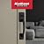 Kwikset Brentford Front Door Handle No Lock, Entry Handleset Exterior with Trafford Interior Reversible Lever, Non-Locking, Matte Black, Deadbolt Not Included