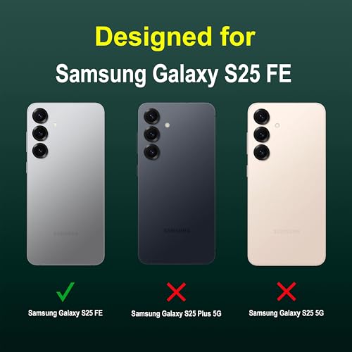 Image of Zapcase Back Case Cover for Samsung Galaxy S25 FE | Compatible for Samsung Galaxy S25 FE Back Cover | Liquid Silicon Magic Case with Camera Protection | Dark Green