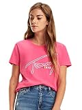  Tommy Jeans TJW Outline Signature - Camiseta morado XS