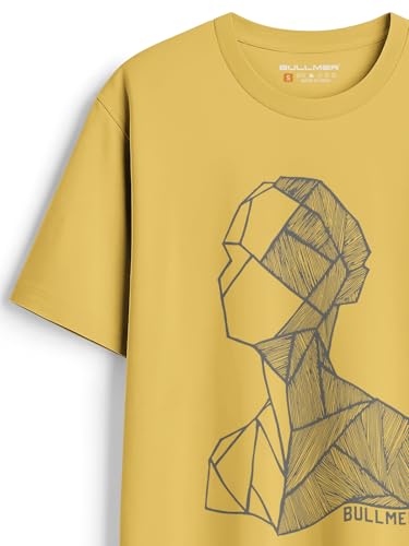 Image of BULLMER Trendy Half Sleeve Oversized Cotton Blend Crew Neck Tshirt for Men - Pack of 2