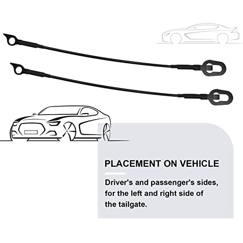 Rear Tailgate Cables Lift Gate Support Straps With Tailgate Hinge Bushing Fit For 1994-2002 Ram 1500 2500 3500 Pickup Truck Replace 55345124Ab 55345125Ab - 2 Pack #TOP3