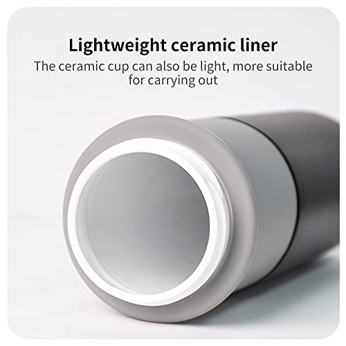 Vacuum Insulated Water Bottle,13.5Oz Double Wall Insulation Stainless Steel Thermos Cup With Ceramic Liner Keeps Beverage Hot Or Cold For 6 Hours Tea Coffee Travel Tumbler Mug (Pink) #TOP3