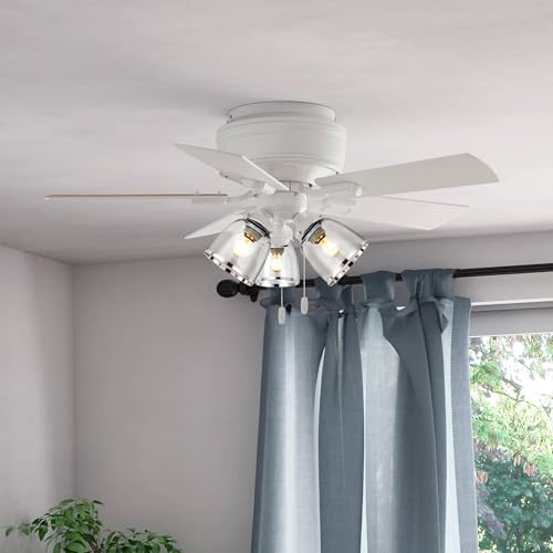 Image of 3-Pack Silver Edge Clear Glass Shades, Bell Shaped Glass Shade Covers Ceiling Fan Lamp Replacements