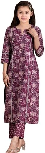 Gopal Enterprise Girls Cotton Salwar Suit | Soft &amp; Breathable Traditional Outfit | Stylish Kurta, Salwar &amp; Dupatta Set for...