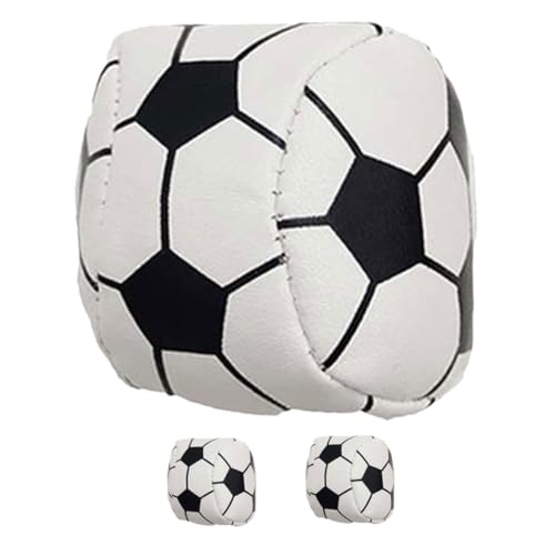 ibasenice Bean Bag Toss Game for Boys and Girls 3pc Sandbag Ball Outdoor Yard Toy Football Style Portable Safe for Children Made of Pu Leather