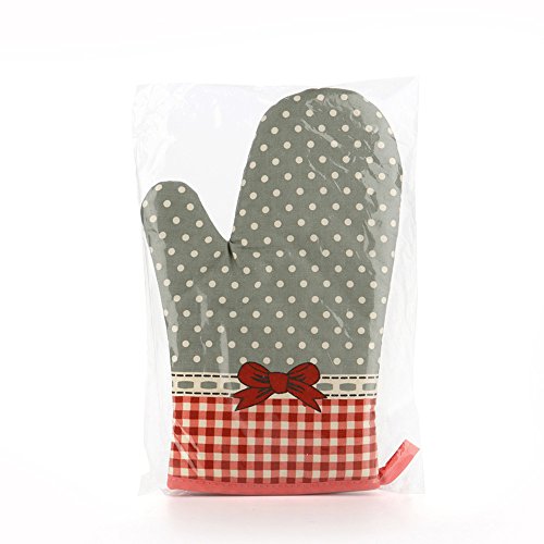 Grillhandschuhe feuerfest, Baumwolle-Topfhalter Topfhandschuhe zum Schutz der Hände Einheitsgröße im 2er-Set 28cm