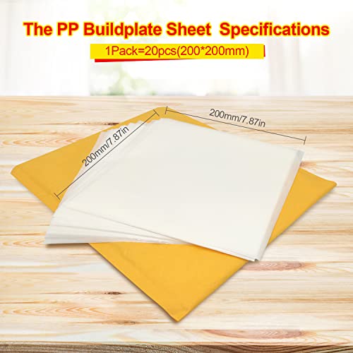 Image of Reprapper Buildplate Sheet for PP Filament 200x200mm Prolipropylene 3D Printing System 20pcs