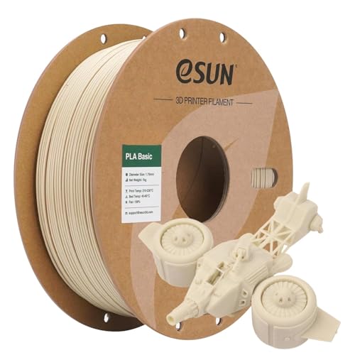 Image of eSUN PLA Basic Filament 1.75mm, 1KG Spool (2.2 LBS) High Speed Printing 3D Printer PLA Filament,Designed for Fast Printing, Bone White