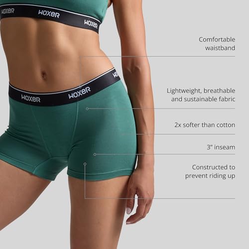 Image of Woxer Womens Boxers - Star 3 inch Boy Shorts Underwear for Women - Boxer Briefs