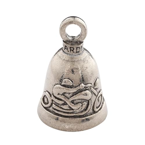 Image of Guardian Bell Good Luck Bell w /Keyring & Black Velvet Gift Bag | Motorcycle Bell | Lead-Free Pewter | Made in USA