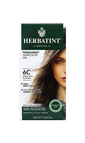 Herbatint Permanent Haircolor Gel, 6C Dark Ash Blonde, 4.56 Ounce