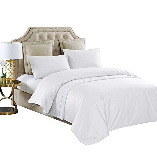 Thxsilk 4 Piece Silk Comforter Set For Winter - Soft, Light Weight - Include 1 Pure Silk Filled Comforter, 1 400Tc Removable Cotton Sateen Cover, 2 Pillowcases - Twin, White #TOP8