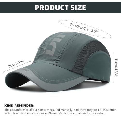 Image of Zibuyu� Baseball Caps for Men Women Sports Cap Breathable Cotton Cap Outdoor Fishing Hiking Adjustable Buckle Closure Summer Cap - Green /Grey /Black