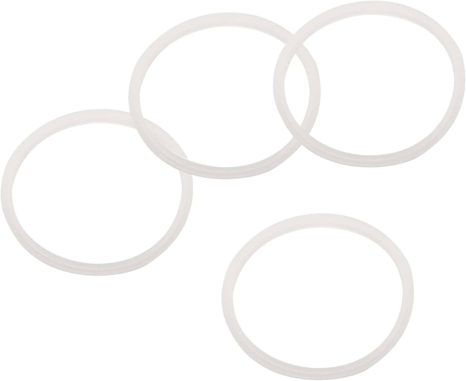 uxcell 40oz Replacement Rubber Lid Seals, 4 Pcs 3" Diameter O Shaped Resealable Lid Gaskets for Stainless Steel Insulated Tumbler Mugs Cups Vacuum, White