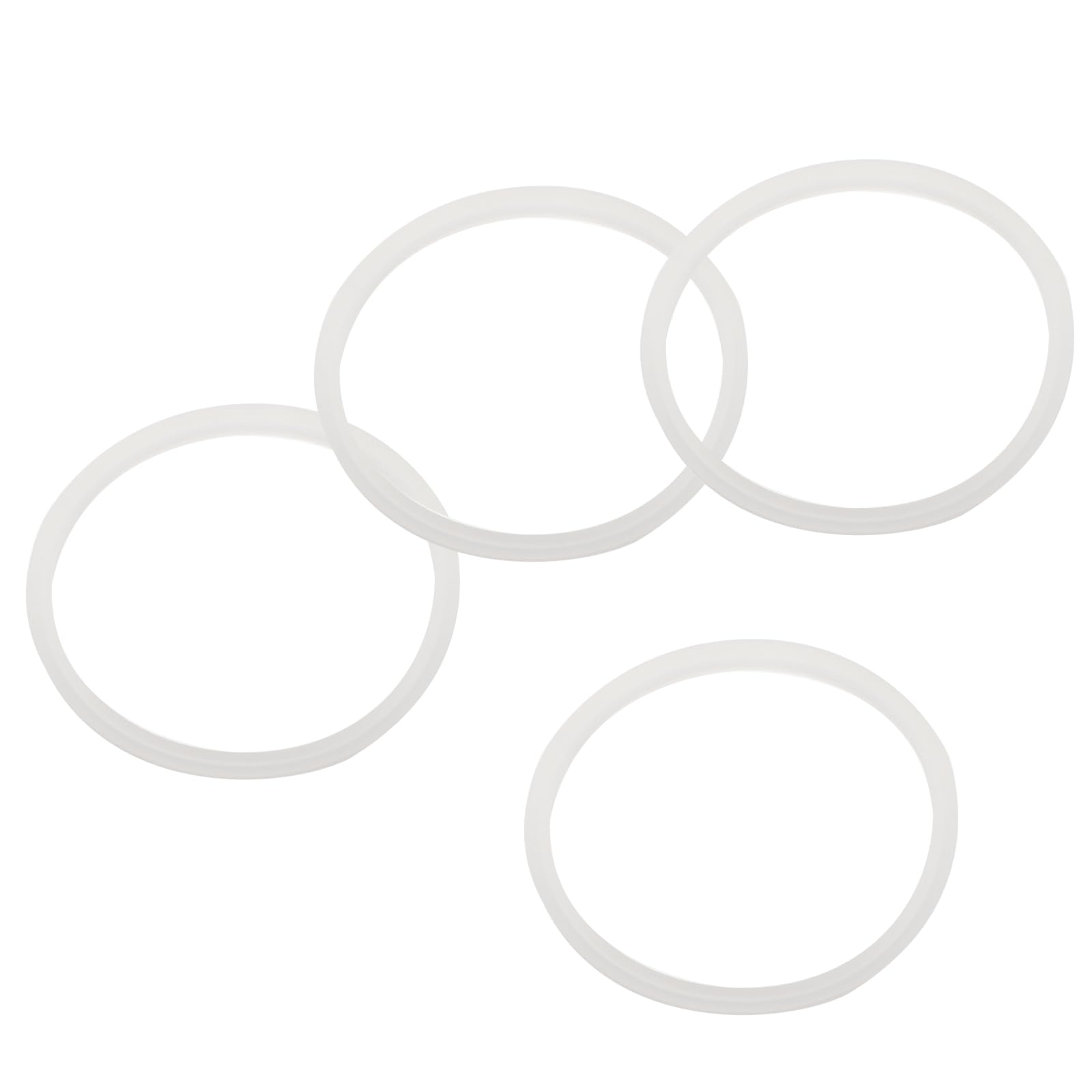 sourcing map 40oz Replacement Rubber Lid Seals, 4 Pcs 3" Diameter O Shaped Resealable Lid Gaskets for Stainless Steel Insulated Tumbler Mugs Cups Vacuum, White