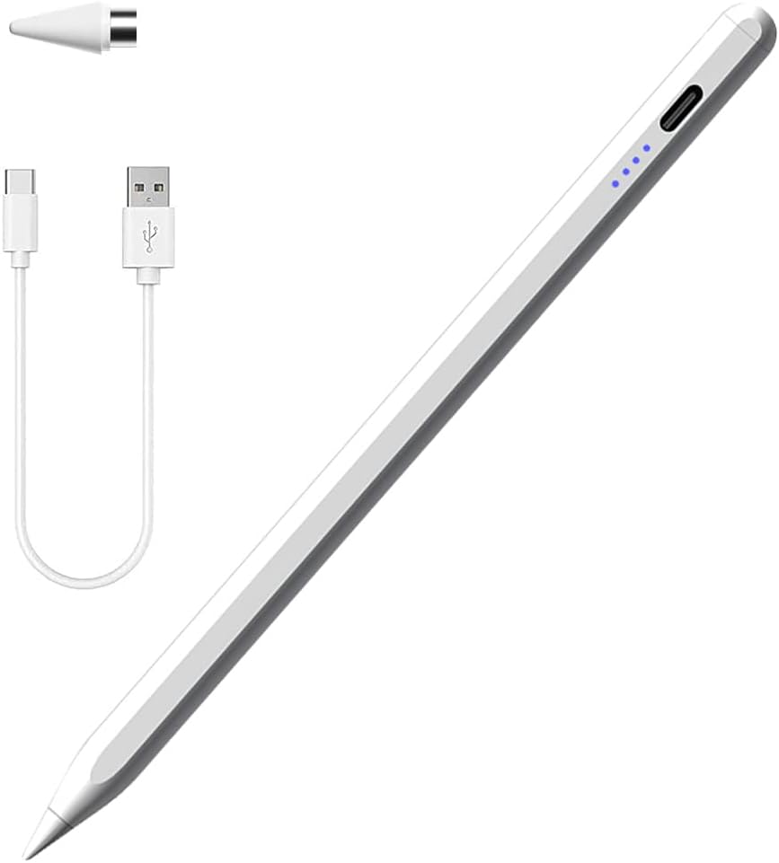 Stylus Pen For Ipad With Palm Rejection, Active Pencil Compatible (2018-2022) Apple Pro 11/12.9 Inch, 10Th/9Th/8Th/7Th/6Th Gen, Air 5Th/4Th/3Rd Mini 6Th/5Th Gen