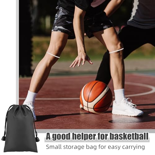 Image of Foilswirl Silicone Patella Knee Band for Basketball Patella Tendon Support Knee Pain Running Tendon Brace Support Strap (2,White,L)