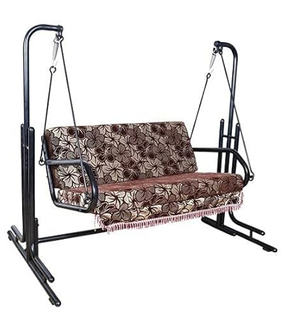 Turescal Jhula for Home | Swing for Adult Two Seater (Two Seater, Black)