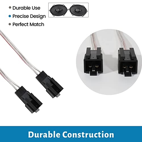 Nuith Car Speaker Wiring Harness Connector Adapter Replacement For Chrysler/Dodge/Jeep/Eagle/Plymouth 1991-2007 Aftermarket Door Speaker Wire Cable Plug 2 Pc #TOP6
