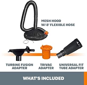 WORX Leaf Collection System for WORX Leaf Blower & Leaf Vacuum with a 5” Inches Tube, WA4058