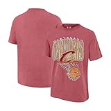 Ultra Game Youth NBA Official Super Soft Distressed T-Shirt, Cleveland Cavaliers, Team Color, 8
