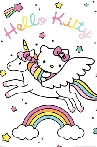 Trends International Hello Kitty - Unicorn Wall Poster, 22.375" x...