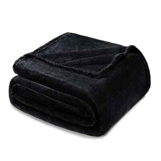 Exclusivo Mezcla Fleece Blanket Queen Size for Bed, Super Soft and Warm, All Season Use, Cozy, Plush, Lightweight, 90x90 Inches, Black