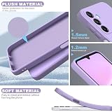 ARRYNN Etui do Samsung Galaxy A15 4G / 5G + folia ochronna, etui na telefon komórkowy z płynnego silikonu TPU, etui ochronne do Samsung Galaxy A15 4G / 5G - fioletowe