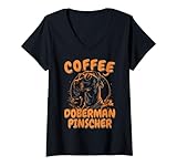 Photo Gallery donna caffè e doberman pinscher coffee dog lover eclipse maglietta con collo a v Photo Gallery donna caffè e doberman pinscher coffee dog lover eclipse maglietta con collo a v