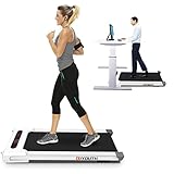 Goyouth 2 in 1 Under Desk Electric Treadmill Motorized Exercise Machine with Wireless Speaker, Remote Control and LED Display, Walking Jogging Machine for Home/Office Use