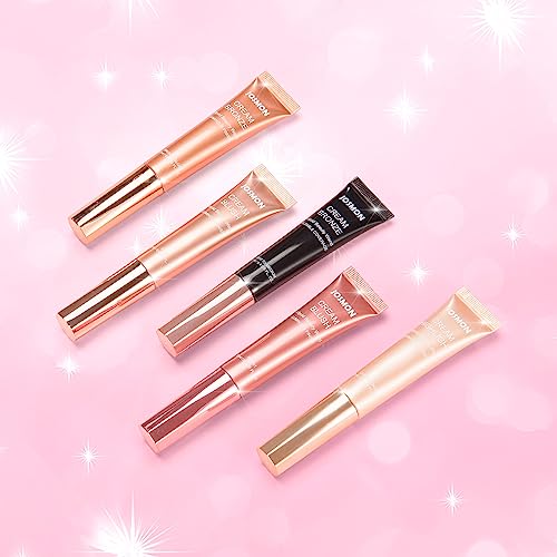 Josmon Liquid Highlighter, Illuminating Foundation, Lightweight And Easy Blendable Highlighter Makeup, Highlight Glow Finish With Gorgeously Radiant And Glowing Skin, Creamy Highlighter, Vegan & Cruelty-Free, Champagne #TOP2
