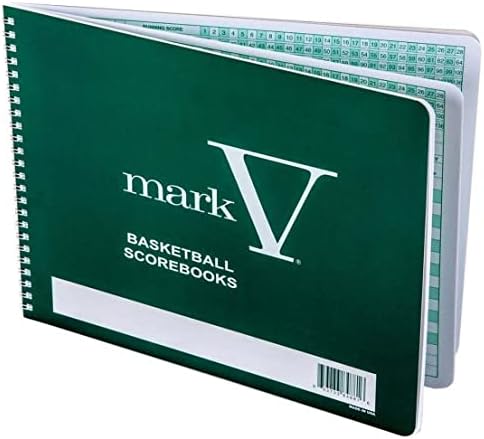Miniatura 3 de Plain Cover Mark V - Marcador de baloncesto, 8.5 x 11 con tapa dura, 30 juegos, 15 posiciones de jugador