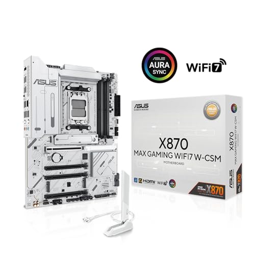 Scheda madre X870 MAX GAMING WIFI7W AMD AM5 ATX, PCB bianco a 8 strati, 12+2+1 DrMOS 80A, DDR5, PCIe 5.0 x16 Q-Release, 3x M.2, Wi-Fi 7 Q-Antenna, USB4® Type-C®, 2.5Gb LAN, BIOS FlashBack™, Aura - Scheda madre - Immagine 8