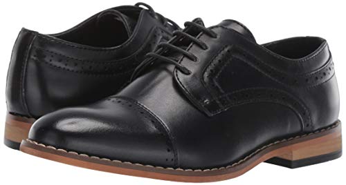 Stacy Adams Boys' Dickinson Cap-Toe Oxford, Black, 3 M Us Big Kid #TOP6