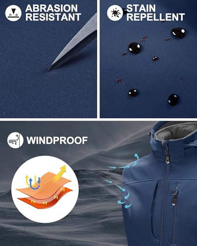 Chaleco softshell para hombre contra el frío y viento con capucha 6
