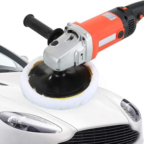 Pulidora de búfer eléctrica, Interruptor Doble de disipación de Calor eficiente, Mango Desmontable de 8 velocidades Variables, Kit de búfer Giratorio de 1400 W, para pulir automóviles, encerar