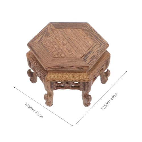 Présentoir en bois pour pot de fleur et ensemble de thé décoratif - 3