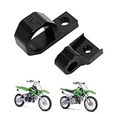 JFG RACING Dirt Bike Cable Brake Line Hose Snap Clamp Holder Bracket CNC For KLX110 KLX110L 2010-2023 Black