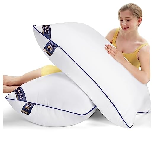 MZOIMZO Supportive Firm Bed Pillows for Sleeping- King Size, Set of 2, Cooling Hotel Quality with Premium Soft Down Alternative Fill for Back, Stomach or Side Sleepers, 20''x34''