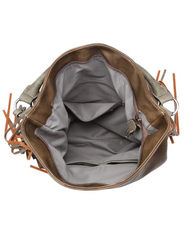 Image of Oversize Hobo Bag for Women Boho Purses and Handbags Fringe Big 2 In 1