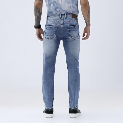 Image of BASICS Cotton Stretch Men's Jeans | Smart Casual Denim | Ultra-flexible stretch cotton denim. Modern style. Durable, breathable & built for all-day travel comfort.