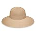Wallaroo Women's Victoria Diva Sun Hat - Packable Straw Hat (Tan)