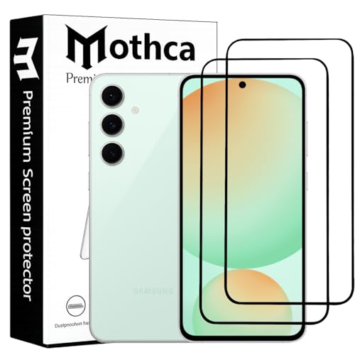Image of Mothca Military-Grade Tempered Glass for Samsung Galaxy S24 FE / A36 / A56 / M56 with Edge to Edge Coverage - Case Friendly, Anti-Scratch & Bubble-Free Installation Kit (Pack of 2)