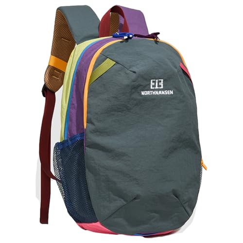Mochila pequeña para senderismo ligera con diseño color-block miniatura 1