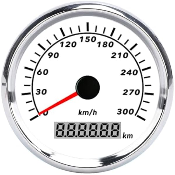 Cyfrowy Wskaźnik Prędkościomierza, od 85 Mm 0 do 300 Km Silnik Czerwony Wskaźnik, Wodoodporny Miernik Prędkości Morskiej z ramką ze Stali Nierdzewnej 316L, szklanką antyfogową,